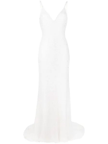 Jenny Packham вечернее платье Nora с пайетками, белый