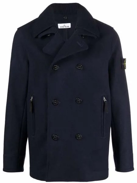 Stone Island бушлат с нашивкой-логотипом