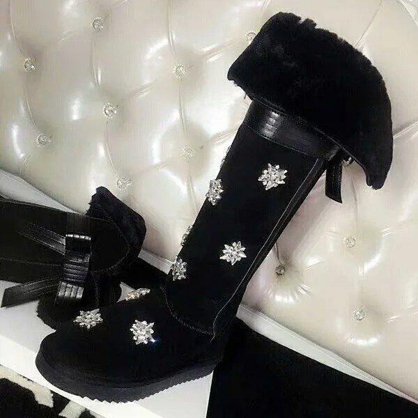 Новинка 2021, зимние кожаные сапоги выше колена, Корейская версия, женская обувь ручной работы на заказ