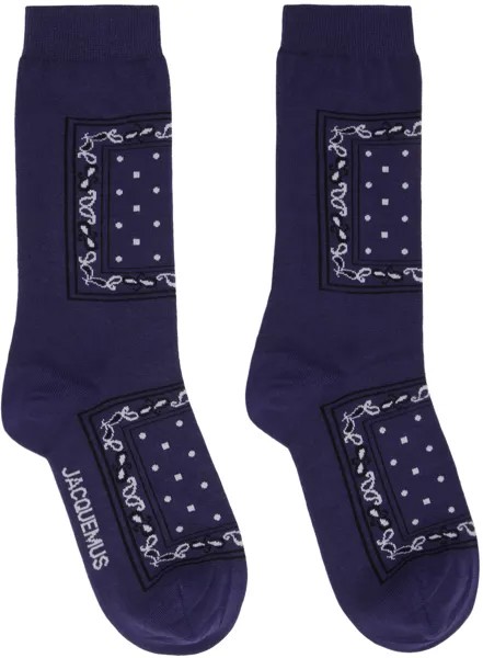 Темно-синие носки 'Les Chaussettes Bandana' Jacquemus