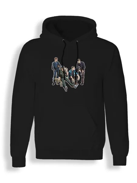Худи унисекс СувенирShop Бригада/Саша Белый/Космос/Пчела/Фил 3 черное 2XL