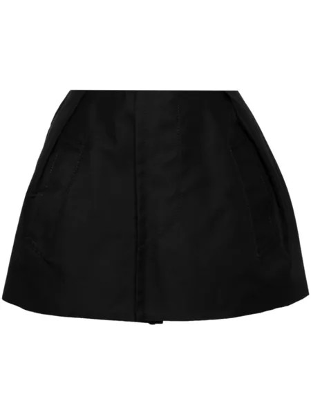 Широкие плиссированные шорты sacai, черный