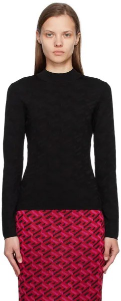 Черный свитер La Greca Versace