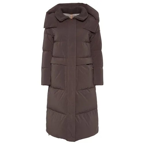 Куртка  DUNO, женская, демисезон/зима, средней длины, силуэт прямой, карманы, капюшон, размер 40, серый