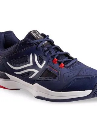 Мужские кроссовки для тенниса синие для всех типов покрытия TS 500, размер: 43, цвет: Синий Графит/Красный Флуорисцентный/Белоснежный ARTENGO Х Декатлон
