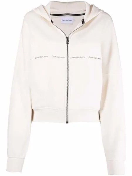 Calvin Klein Jeans худи на молнии с логотипом