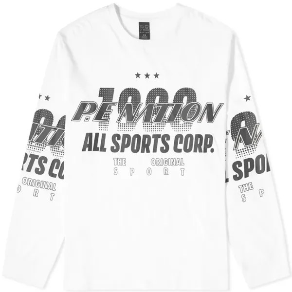 Футболка P.E Nation Long Sleeve Contenders Motocross, цвет Optic White