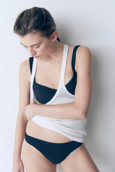 Лиф бикини без подкладок H&M, черный