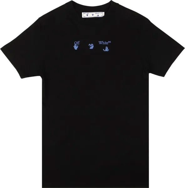 Футболка Off-White Liquid Mirko Print T-Shirt 'Black/Blue', черный