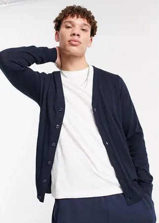 Темно-синий хлопковый кардиган ASOS DESIGN