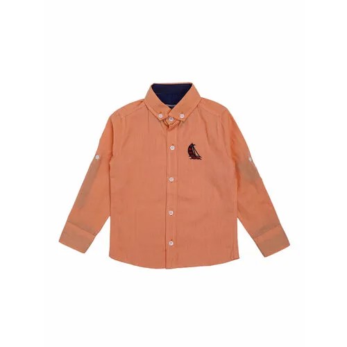 Школьная рубашка, размер 11-12, оранжевый