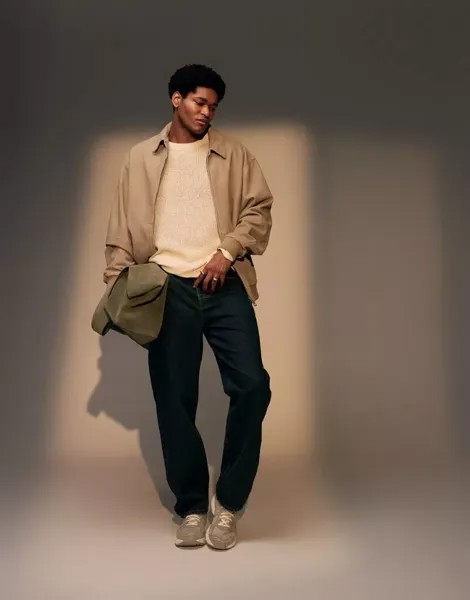 Джинсы свободного кроя Topman темного тона