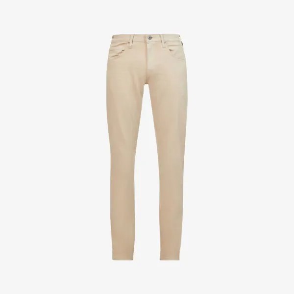 Узкие прямые джинсы из эластичного денима Paige, цвет toasted almond