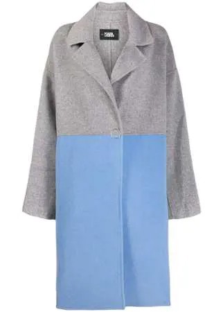 Karl Lagerfeld пальто в стиле колор-блок на пуговицах
