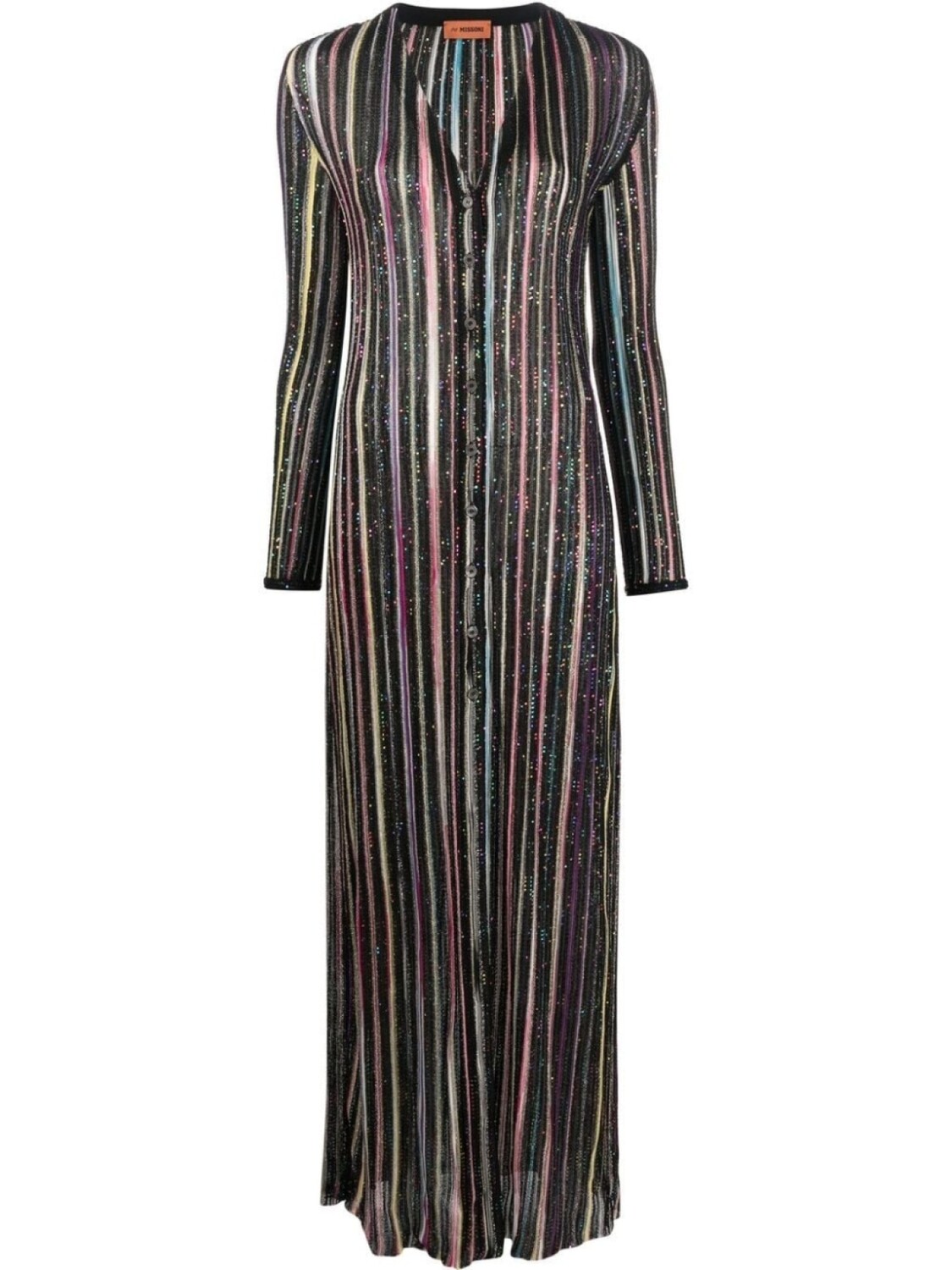 Missoni платье в полоску на пуговицах, черный