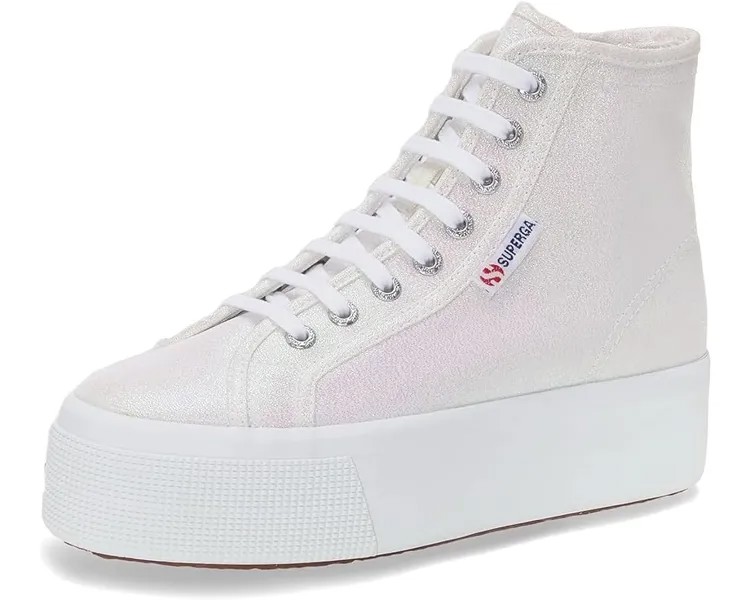 Кроссовки Superga 2708 hi top lame, белый