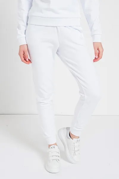 Хлопковые спортивные штаны с косыми карманами Armani Exchange, белый