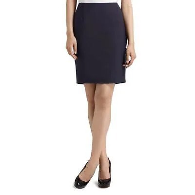 Женская офисная юбка-карандаш Elie Tahari Bennet темно-синяя из шерстяной смеси 8 BHFO 3201