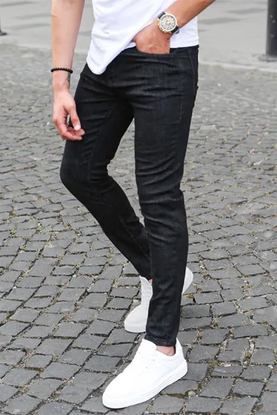 Черные мужские джинсы Slim Fit премиум-класса 6389 MADMEXT