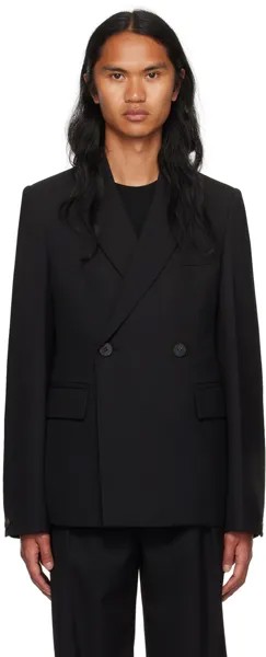 Черный двубортный пиджак Wooyoungmi