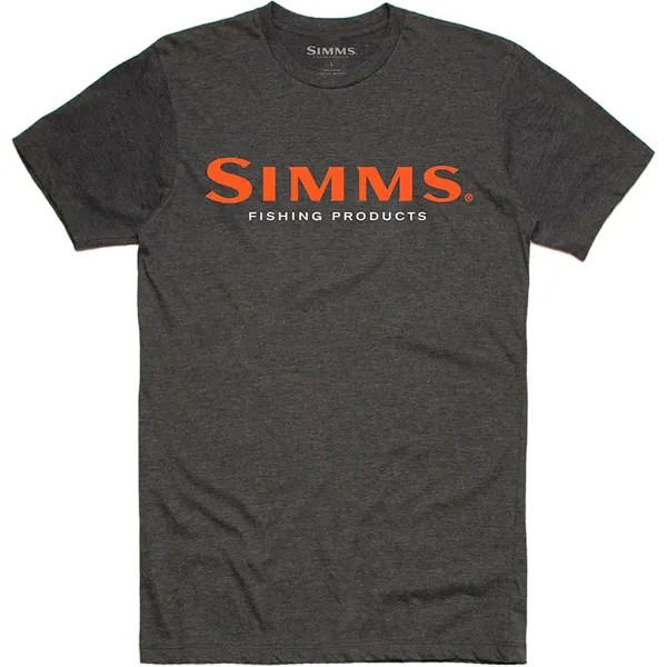 Футболка с логотипом Simms, цвет charcoal heather