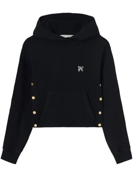 Palm Angels худи с вышитой монограммой, черный