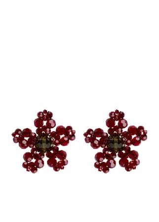 Simone Rocha серьги-гвоздики с кристаллами