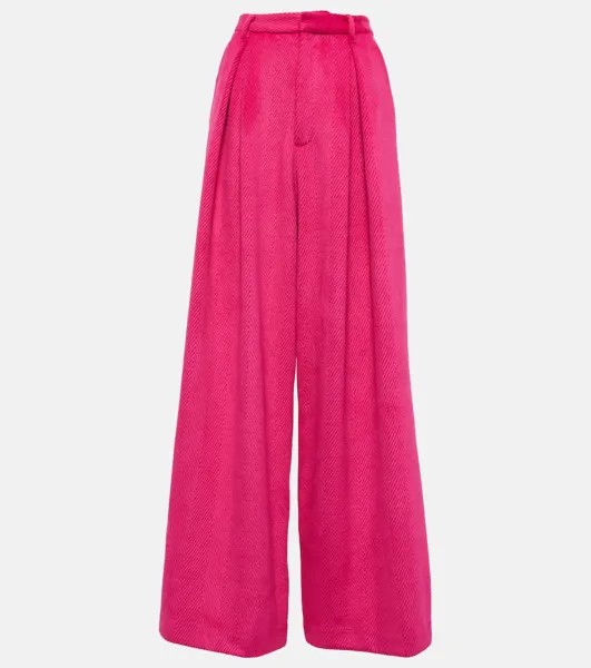 Широкие креповые брюки с высокой посадкой GIUSEPPE DI MORABITO, розовый