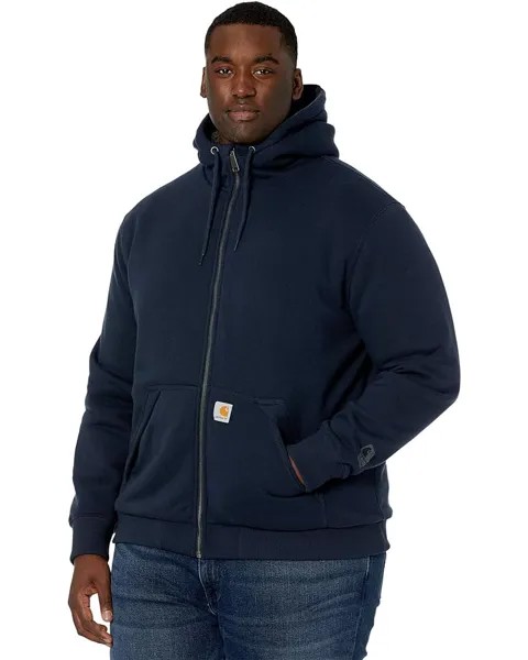 Толстовка Carhartt Rain Defender Rockland Sherpa Lined Full Zip Hooded, цвет New Navy