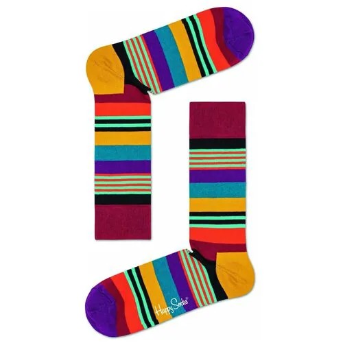 Носки  унисекс Happy Socks, 1 пара, классические, размер 36-40, мультиколор, бесцветный