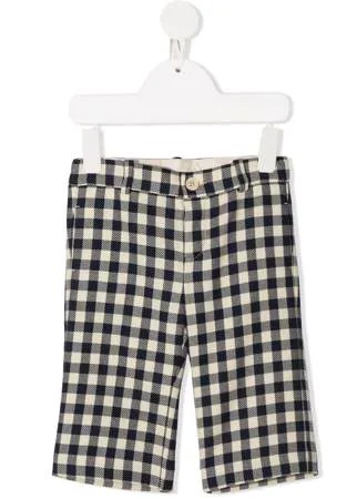 Gucci Kids брюки прямого кроя в клетку гингем