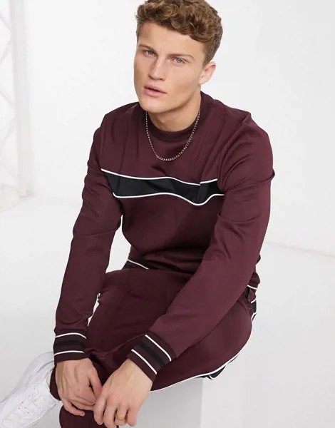 Бордовый свитшот River Island-Красный