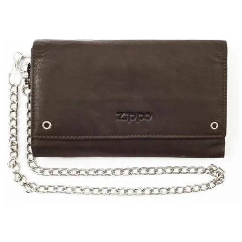 Бумажник байкера Zippo цвет мокко натуральная кожа 2005129