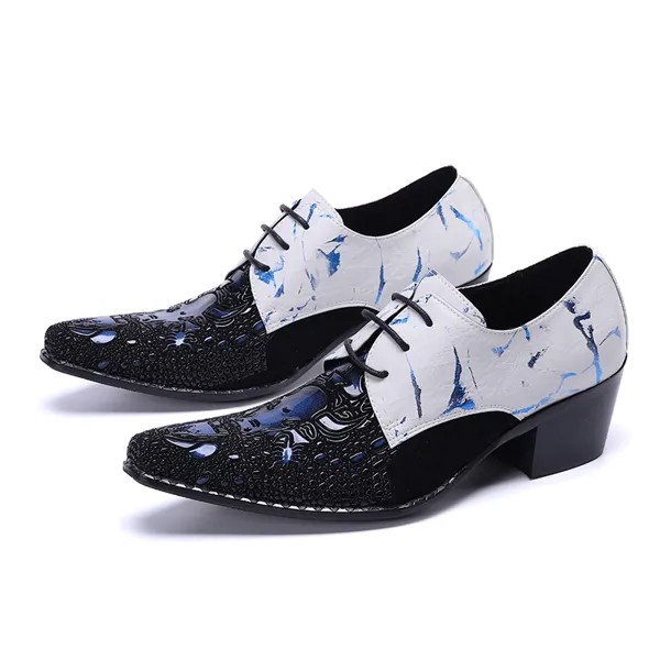 Дизайнерские новые мужские оксфорды из натуральной кожи с острым носком, обувь для выпускного вечера, Классическая обувь, разноцветные броги на шнуровке