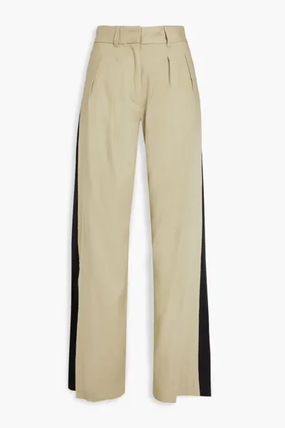 Широкие брюки Shelly со складками из смесового льна Rag & Bone, бежевый