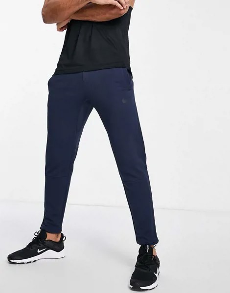 Темно-синие флисовые джоггеры Nike Pro Training-Темно-синий