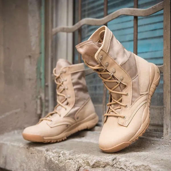 Сверхлегкие армейские ботинки для мужчин и женщин, военная обувь, боевые тактические полусапожки для пустыни/джунглей, уличные походные бо...