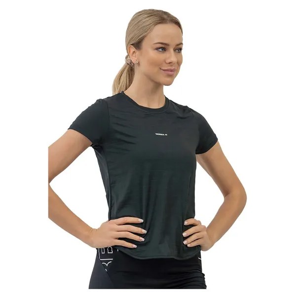 Футболка с коротким рукавом Nebbia Fit Activewear “Airy” With Reflective Logo 438, черный