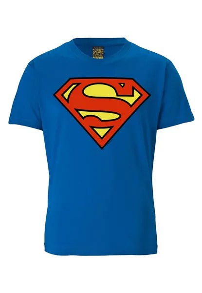 Футболка с принтом SUPERMAN LOGO LOGOSHIRT, цвет blau