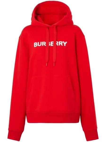 Burberry худи с логотипом, красный