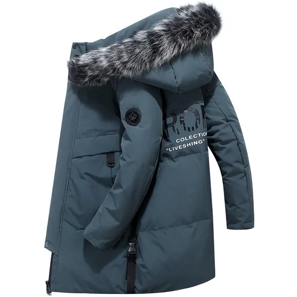 Новинка 2021, мужская зимняя куртка, Мужская куртка, высококачественное длинное плотное теплое пальто, модная трендовая парка с мехом и капюшоном, Мужское пальто 3XL