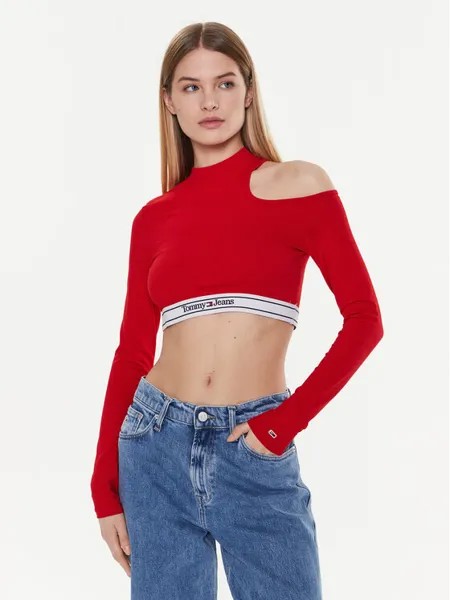 Узкая блузка Tommy Jeans, красный