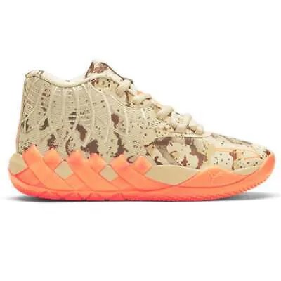 Puma Mb.01 Digital Camo Basketball Youth Boys Beige Sneakers Спортивная обувь 379