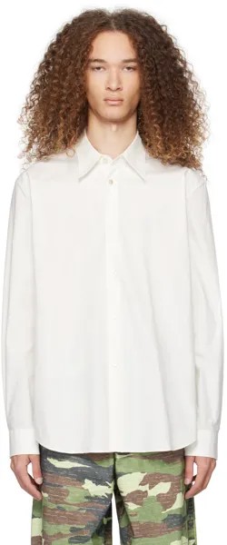 Белая рубашка на пуговицах Acne Studios, цвет White