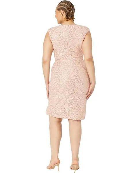 Платье Vince Camuto V-Neck Wrap Top with Side Front Slit Skirt, цвет Blush