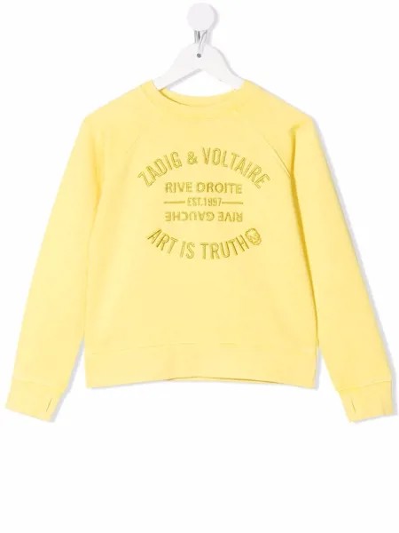 Zadig & Voltaire Kids толстовка с вышитым логотипом