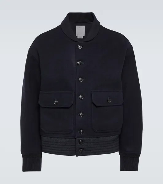 Бомбер dayton из шерсти и льна Visvim, синий
