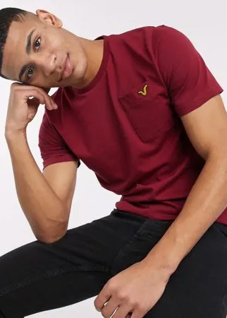 Бордовая футболка с карманом Voi Jeans-Красный