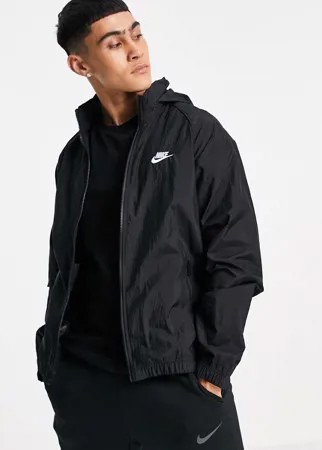 Черная тканая олимпийка Nike-Черный цвет