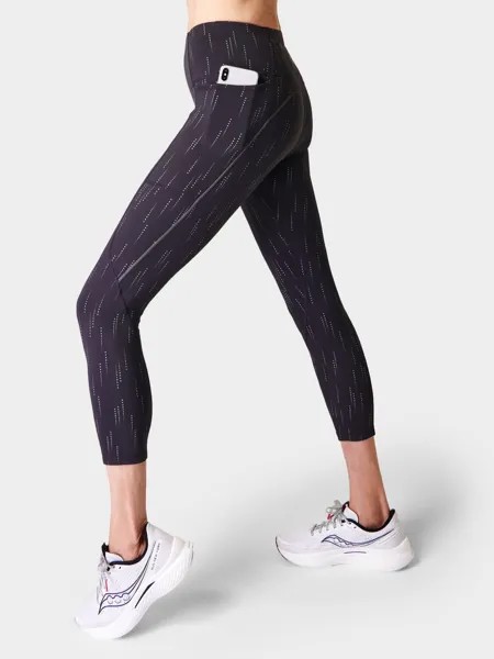 Леггинсы для бега Therma Boost 2.0 7/8 Sweaty Betty, серая точка